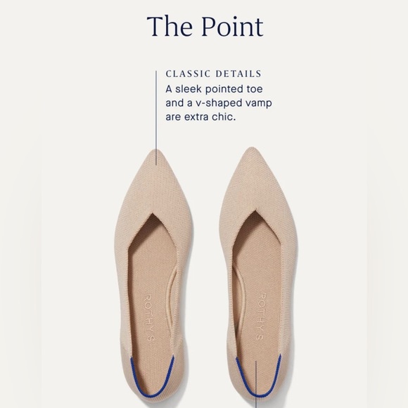 Rothy’s “The Point” size 6 in Black - Picture 2 of 5